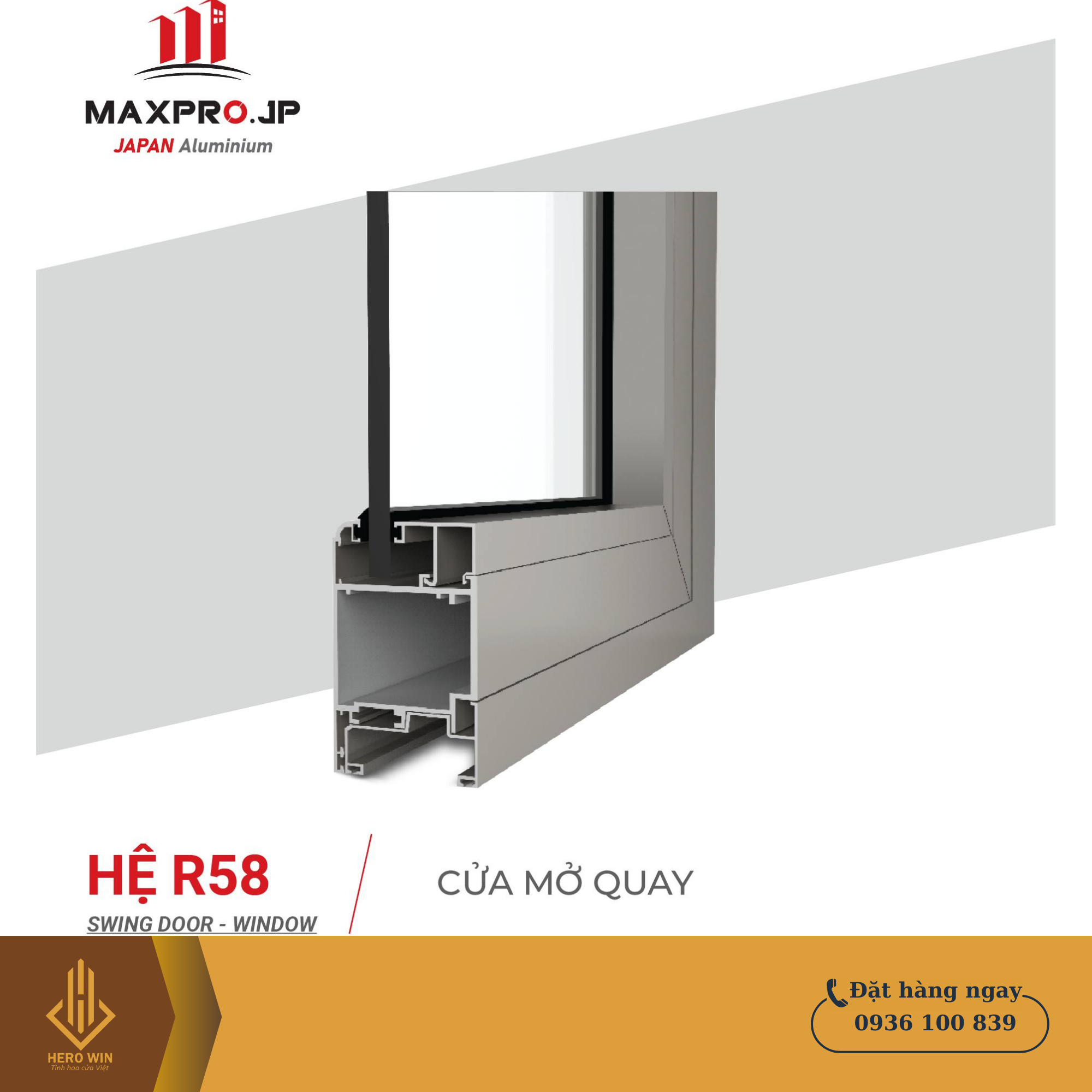 Cửa nhôm Maxpro ALuminium Japan hệ 58